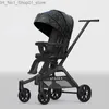 Poussettes# Poussettes# Poussette de bébé chariot de voyage pliable poussette légère enfants chariot à quatre roues transporteurs et poussettes portables L230625 Q231215