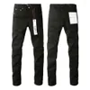 Purple Jeans Męskie dżinsy 2023 Purple Brand Solid Streetwear Fashion Black Denim Slim Enter Purple Jeans Designer 216