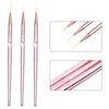 Nail Brushes Liner Art Line Easy Manicures Uv Gel Tips Design Professional Quality Thin Manicure Efficient Metal Handle Diy