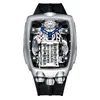 Montre-bracelets Pinarelloadvanced Limited Edition Men's Mechanical Watch Personnalize Design Scouving Automatic Rubber Men Reloj Hombre