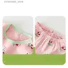 Pijamas do bebê pijamas conjunto pijamas crianças manga longa menino menina dos desenhos animados de algodão topo e calça define pijamas infantis roupas adolescentes r231214