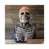 Partymasken Die neueste biochemische Skelettmaske für Halloween Cosplay Requisiten Sile Fl Er Kopf mit Hut Pr Sale 230818 Drop Lieferung Hom DH1Sr