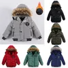 Down Coat 2 3 4 5 6 Years Winter Baby Boys Jacket Warm Fashion Autumn Hooded Coat Zipper Fur Collar Outerwear Birthday Gift Kids Clothes 231214