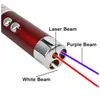 Mini 3in1 LED -laserljus laserpekare pekare nyckelkedja ficklampor fackla ficklampa pengar detektor ljus 6 färger