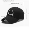 Czapki piłki uśmiech twarz haft baseball czapki kobiety Kpop czarna bawełniana regulowana snapback zabawna czapka hip -hopowa jesień słońce tata kapelusze dla męskich yq231214