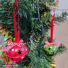Fournitures de fête, 24 pièces, rouge/vert/blanc, décoration d'arbre de noël peinte à suspendre, cloches, décoration de maison, Jingle artisanal