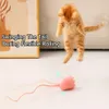 Kattenspeelgoed Interactieve USB Elektrisch Intelligente rollende bal Speelgoed Katten Huisdier Siliconen Automatisch Draaien Muis Staart Kitten Teaser Stick 231213