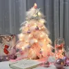 زينة عيد الميلاد 45 سم ريش الوردي الحلي الزخارف سطح المكتب مصغرة للمنزل crismas