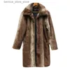 Men's Fur Faux Fur S-6XL Europa e América Roupas Masculinas Imitação de Vison Roupas Faux Fur Aveia Inverno Grande Tamanho Casual Trench Coat Q231212