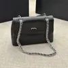 Borsa a tracolla classica di design da donna di lusso con doppia lettera Borsa a tracolla con patta da donna nuova moda di marca francese Borsa a tracolla in vera pelle da donna di alta qualità