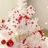 Dekoracje świąteczne Mini drzewo z muzyką DIY Desktop Golden Red 2023 Xmas Year Home Party Windows Ornaments Prezenty