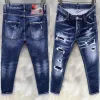 Heren designer denim jeans Italië stijl blauw zwart gescheurde broek beste versie skinny gebroken fiets motorfiets rock jean