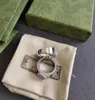 Neues Design Ring für Frau Mann Silber Ringe Messing Buchstaben Charm Ring Modeschmuck Versorgung4858594