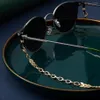 Okulary przeciwsłoneczne ramy mody łańcuch strzałek do szklanek splicowany metalowy pasek maski smyczy smyczy biżuteria akcesoria 267h