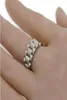 Clássico masculino pulseira anéis de aço inoxidável anel de ligação dourada hip hop estilo masculino anel relógios banda ring3896606