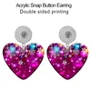 Dangle Earrings LOVE MOM Sunflower Happy Easter 12mm 18mm Snap Button Heart Acrylic Eardrop Ear Stud DIY Jewelry R1850