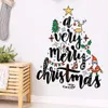 Vrolijk kerstfeest muurstickers citaat "A Very Merry Christmas" woorden muursticker Festival Party Home decoratieve Home Decor voor muur