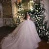 Stunningbride 2024 Sexy Shiny Sweetheart Neck Lace Up Ball Gown Wedding Dresses Custom Chic Beads Tull Court Train Princess Bridal Gown