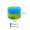 En gros 2ML Mini Bouteilles D'emballage Rondes En Silicone Conteneur Antiadhésif Pot De Cire D'huile Dab Boîte De Rangement Bouteille En Silicone