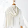 Châles écharpes en laine blanche femmes hiver écharpe tricotée adultes mince chaud écharpes courtes adultes couleur unie 231214