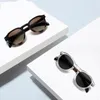 Óculos de sol polarizados homens mulheres moda redonda tac lente tr90 quadro marca designer condução óculos de sol uv400