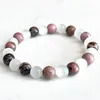 Strand MG1722 Bracelet zodiaque Scorpion pour femme 8 mm Veine noire Rhodonite AA Grade Sélénite Chakra Poignet Mala Pierre précieuse naturelle Jewelr277r