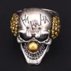 Bague en acier inoxydable pour hommes, style hip hop, design de haute qualité, clown, punk, motard, taille 7-14203s