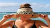 Sombreros de ala ancha 2022 Moda de verano Leopardo Mujeres Paja Sol Mujer Playa Sombrero Arco Anti Uv61439271817619