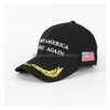 Ball Caps Cotton Donald Trump Hats Embroidery Make America Great Again Fashion Adjustable Men Baseball Caps With Usa Flag Drop Deliver Dhfjy