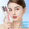 Ansiktsvårdsenheter EMS Face Lifting Machine RF -terapi Vibration Roller Massager Face Slimming Double Chin Borttagning V Linjelyft Bälte hudvård 231214