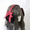 耳のマフは日本のロリータイヤーマフ暖かい女性冬の韓国のかわいい弓の太い耳を吊るし耳袋231214