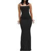 Abiti casual Donna Aderente Backless Sexy Elegante Senza maniche Party 2023 Estate Maxi Pesca Hip Abito a canotta Abiti Mujer