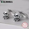 Balmora Pure 925 Sterling Silver Skull Ear Stud earrings for Women Men Vintage Fashion Thai Earing Jewelry Gift 21112311000827