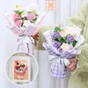 Couronnes de fleurs décoratives bouquet de crochet coloré Ins décor de fête de mariage artificiel tissé à la main cadeaux de la Saint-Valentin 231213