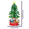 Giocattoli per veicoli 515 pezzi Albero di Natale Building Block Modello City Street Scene Decorazione vegetale Assemblaggio Mattoni Ornamento per il desktop Regalo di vacanza per bambiniL231114