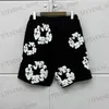 Men's Shorts Black Gray Puff Print Shorts Men Women High-Quality Drawstring Shorts Breeches T231214