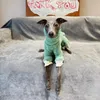 Abbigliamento per cani Abbigliamento invernale in pile double face Caldo levriero Whippet Cappotti per animali Cucciolo verde 231213