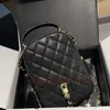 Womon Bolsa de Luxo Designer de Moda Mochila Mini Bolsa de Ombro Nova Pele de Caviar 24c Forro Vermelho Bolsa de Corrente de Metal Vem com Espelho de Maquiagem Bolsa Clássica Diamond Check