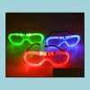 Other Festive & Party Supplies Fashion Led Light Glasses Flashing Shutters Shape Flash Sunglasses Dances Party Supplies Festival Decor Dhaxn