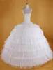 Vita petticoats för bollklänning med puffy slip underskirt formell klänning helt nya stora långa bröllopstillbehör12253721076474