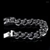 Link Bracelets Fashion Retro Domineering Skull Stainless Steel Men's Personalized Carved Bracelet Jewelry