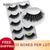 False Eyelashes SHIDISHANGPIN 50 pairs natural long false eyelashes fluffy 3d mink lashes make up 100 cruelty free fake eyelash faux cils G810 231213