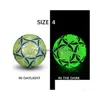 Bolas Bolas Estilo Brilhante Futebol Reflexivo Nightlight Tamanho 4 5 Pu Non Slip Ball Adt e Treinamento Infantil 230520 Drop Delivery Spo Dhhwd