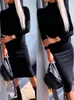 Abiti casual 2023 F/W per le donne collo alto maglia manica lunga maglione abiti abiti da mujer elegante midi abito femminile