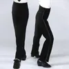 Men's Pants Latin Dance Men Modern Ballroom Performance Boys Black Satin Trousers Dancer 231213