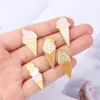 European Alloy Ice Cream Cone Series Brosches kläder Anti Light Buckle Collar Pins Unisex Summer Vacation Party Gift Badge Jewelr253p