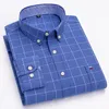 Men's Dress Shirts Plus Size S To 7XL Men Long Sleeve 100% Cotton Oxford Soft Comfortable Regular Fit Quality Summer Business Man Casual Shirts 231214