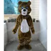 Halloween Brown Bear Mascot Cartume Cartoume Anime موضوعية للجنسين البالغين حجم الدعائم الدعائم عيد الميلاد بدلة الزي في الهواء الطلق