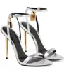 With Box Dress Shoes Heels Padlock Pointy Naked Sandal Pointy Toe Shape Shoes Woman Designer Buckle Ankle Strap Heeled High Heels Sandals 34-42 tom1