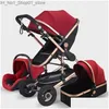 Passeggini # Passeggini Paesaggio alto Passeggino 3 in 1 Mamma Carrozzina da viaggio di lusso Carrozzina Cestino Seggiolino auto e Carrito Drop Consegna Bambini Maternità Dhlsy Q231215